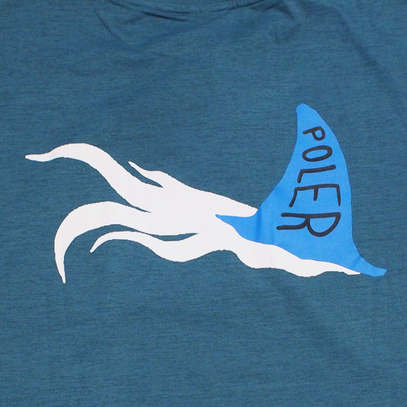 POLeR　Tシャツ　“FURRY FONT QUICK DRY TEE"　(Blue)