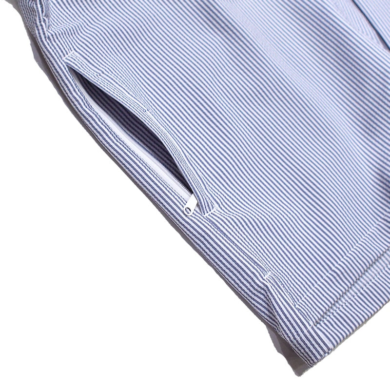 POLeR S/Sシャツ "SEERSUCKER S/S SHIRT" (Blue)