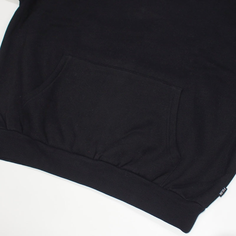 POLeR クルースウェット "FURRY HEART KANGAROO CREW SWEAT" (Black)