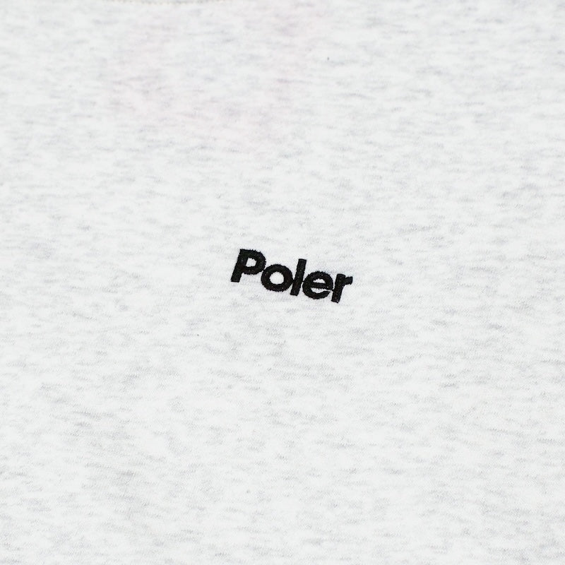 ★30%OFF★ POLeR クルースウェット "POLER EMB CREW SWEAT" (Ash)