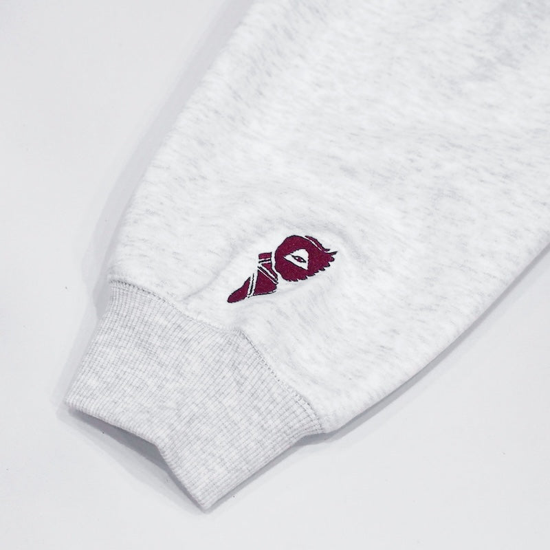 POLeR クルースウェット "COLLEGE RAGLAN CREW SWEAT" (Ash)