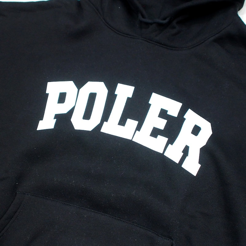 ★30%OFF★ POLeR パーカー "COLLEGE HOOD SWEAT" (Black)