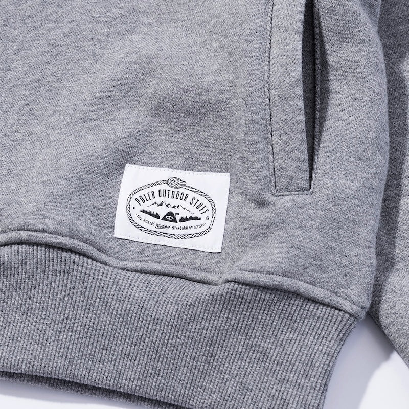 POLeR ハーフジップスウェット "HEAVY WEIGHT HALF ZIP SWEAT" (Gray)