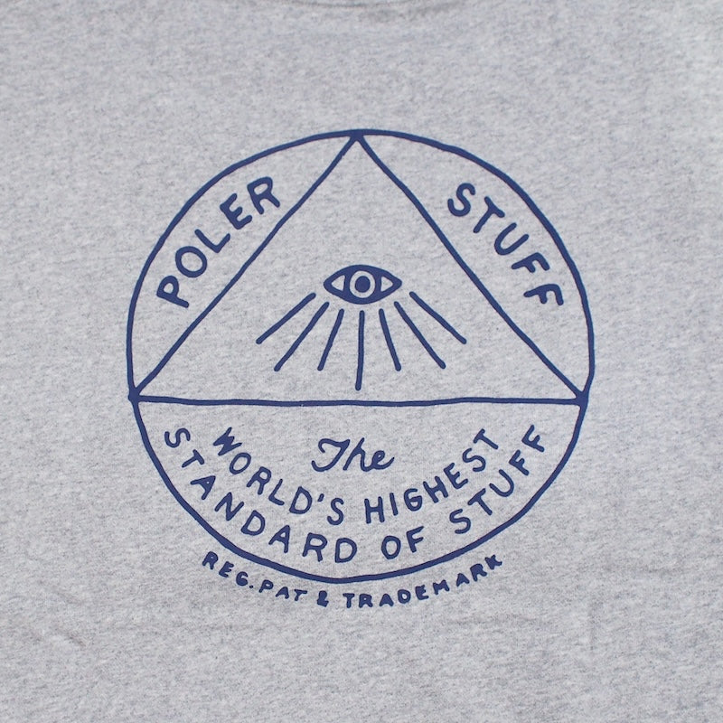 POLeR スウェットTシャツ "SEEKER BAGGY S/S TERRY CREW" (Heather Gray)