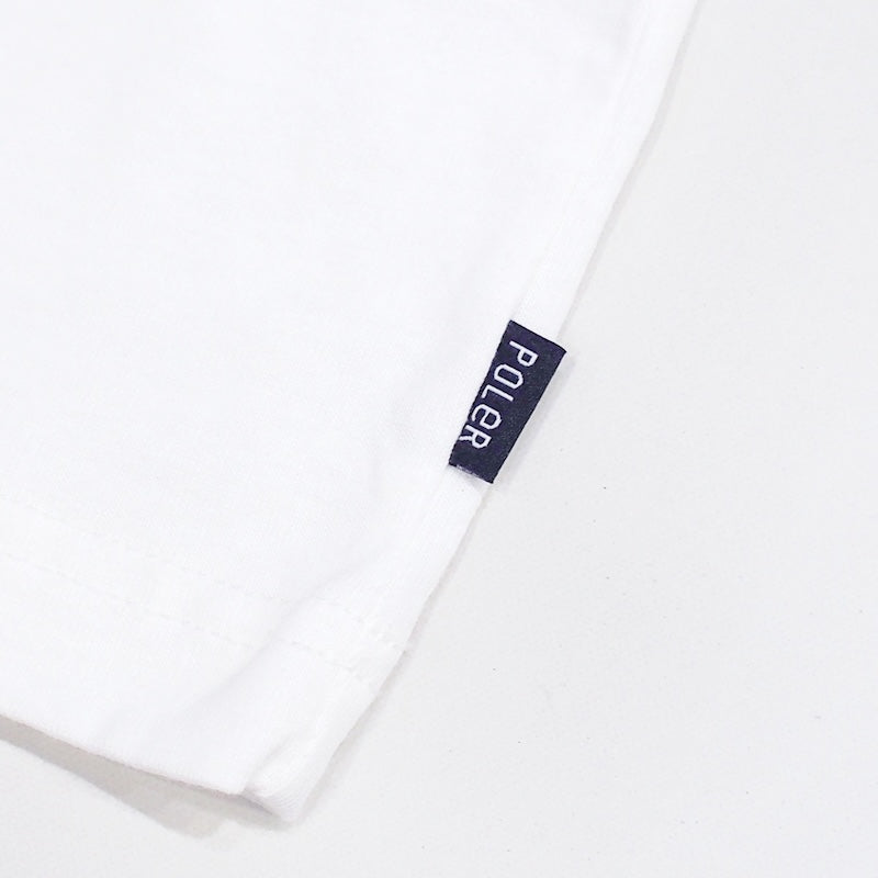 POLeR L/STシャツ “PSYCHEDELIC LOGO RELAX FIT L/S TEE" (White)