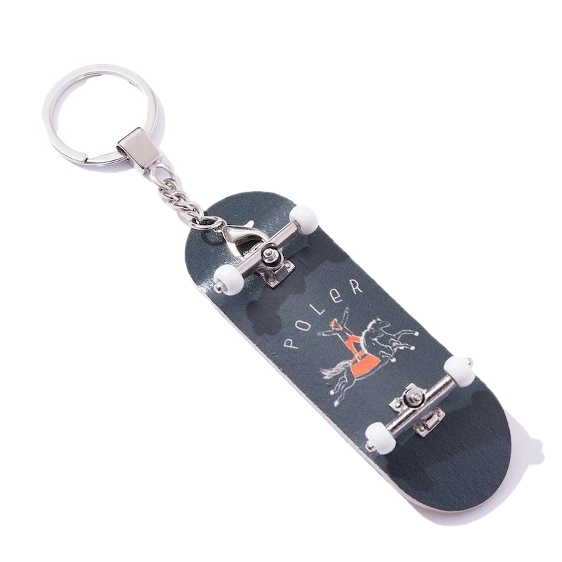 POLeR キーホルダー FINGER SKATEBOARD KEYCHAIN ブラック