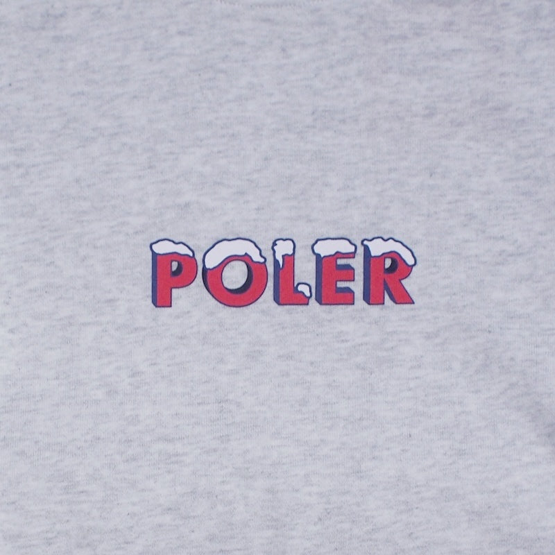 POLeR クルースウェット POLER POP CREW SWEAT (Ash Gray) 商品画像 フロントプリント
