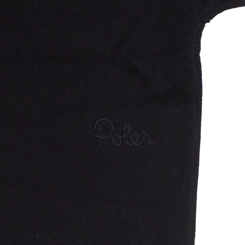 POLeR カーディガン FURRY HEART KINT CARDIGAN ブラック 商品画像 バック クローズアップ