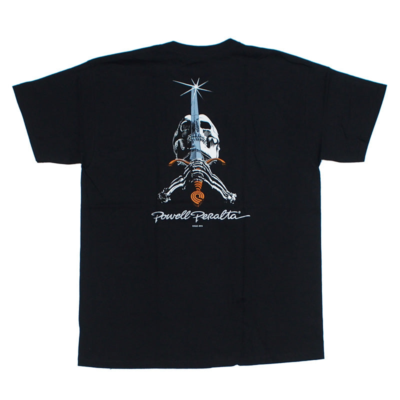 POWELL　Tシャツ　"SKULL & SWORD TEE"　(Black)