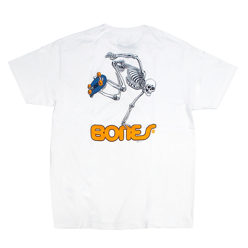 POWELL　Tシャツ　"SKATEBOARD SKELTON TEE"　(White)