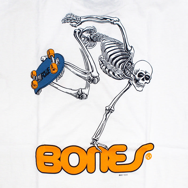 POWELL　Tシャツ　"SKATEBOARD SKELTON TEE"　(White)