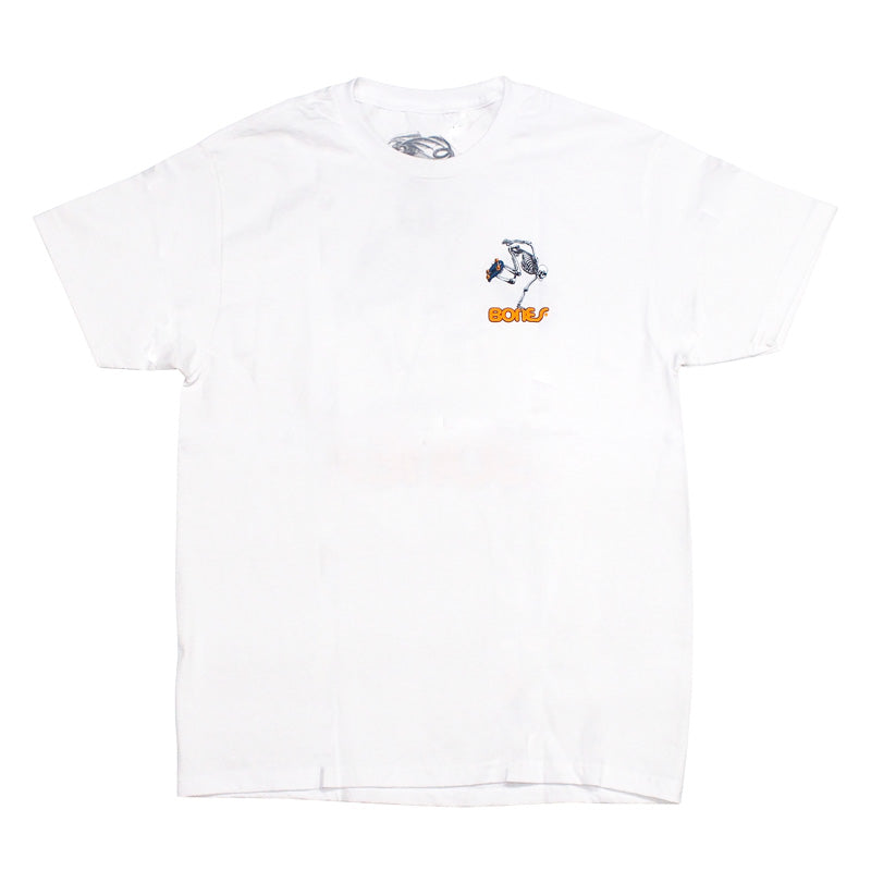 POWELL　Tシャツ　"SKATEBOARD SKELTON TEE"　(White)