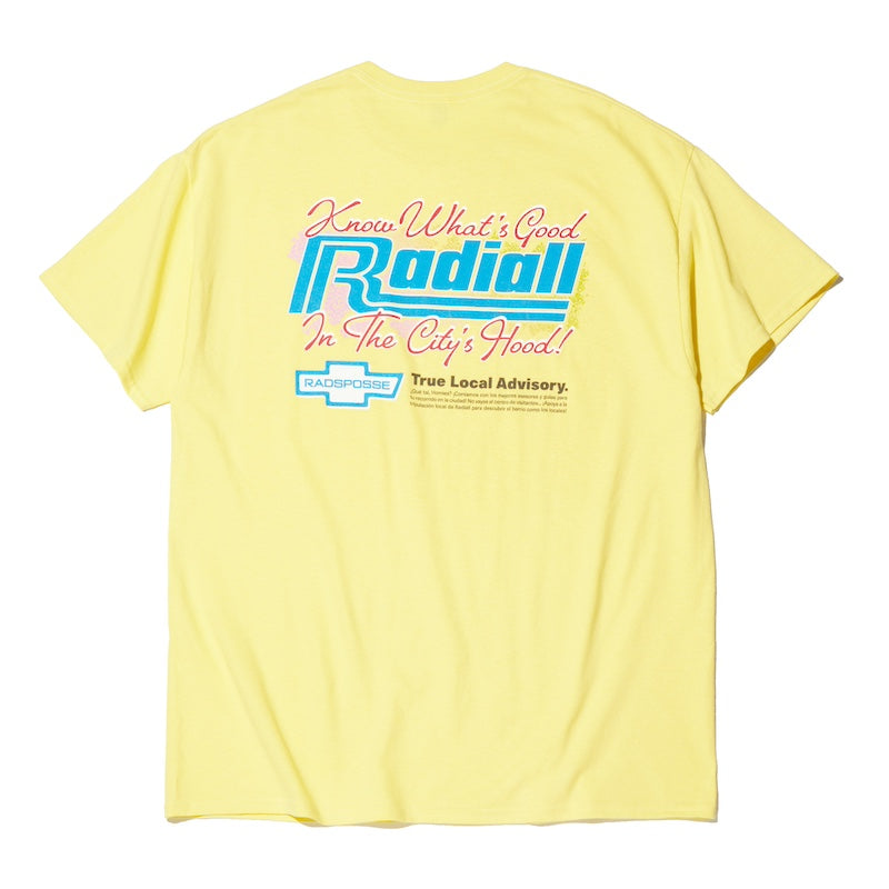 RADIALL　Tシャツ　CUTLASS CREW NECK T-SHIRT S/S　(Yellow)