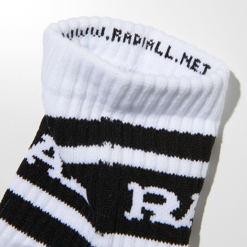 RADIALL ソックス " LOW KICK 1PAC SOX SHORT / DRALON" (White / Black)