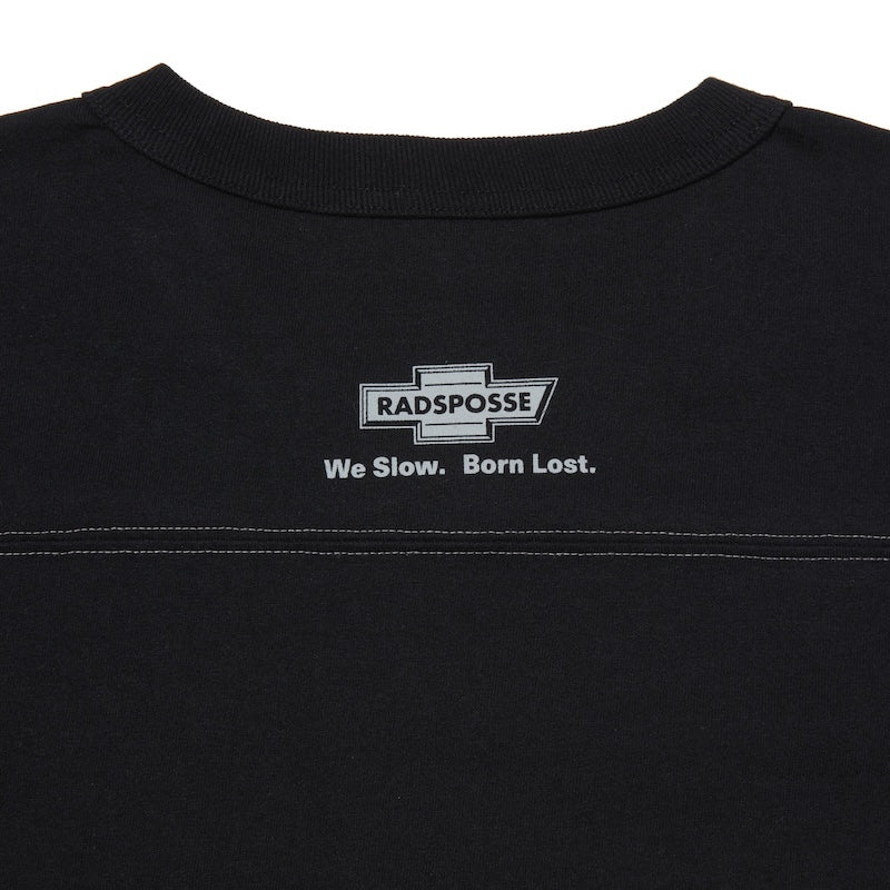 ★30%OFF★ RADIALL フットボールTシャツ "HOOD CITY FOOTBALL T-SHIRT CROPPED SLEEVE" (Black)