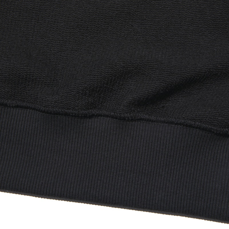RADIALL クルースウェット CHARMS CREW NECK SWEATSHIRT ブラック クローズアップ 裏 生地