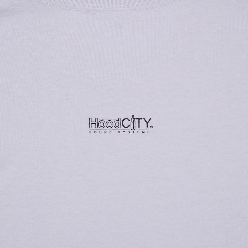 RADIALL Tシャツ RIDDIM CREW NECK T-SHIRT S/S パープル クローズアップ 背面
