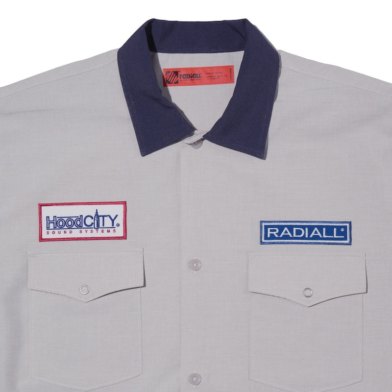 RADIALL S/Sシャツ "LOWLANE REGULAR COLLARED SHIRT S/S" (Oatmeal)