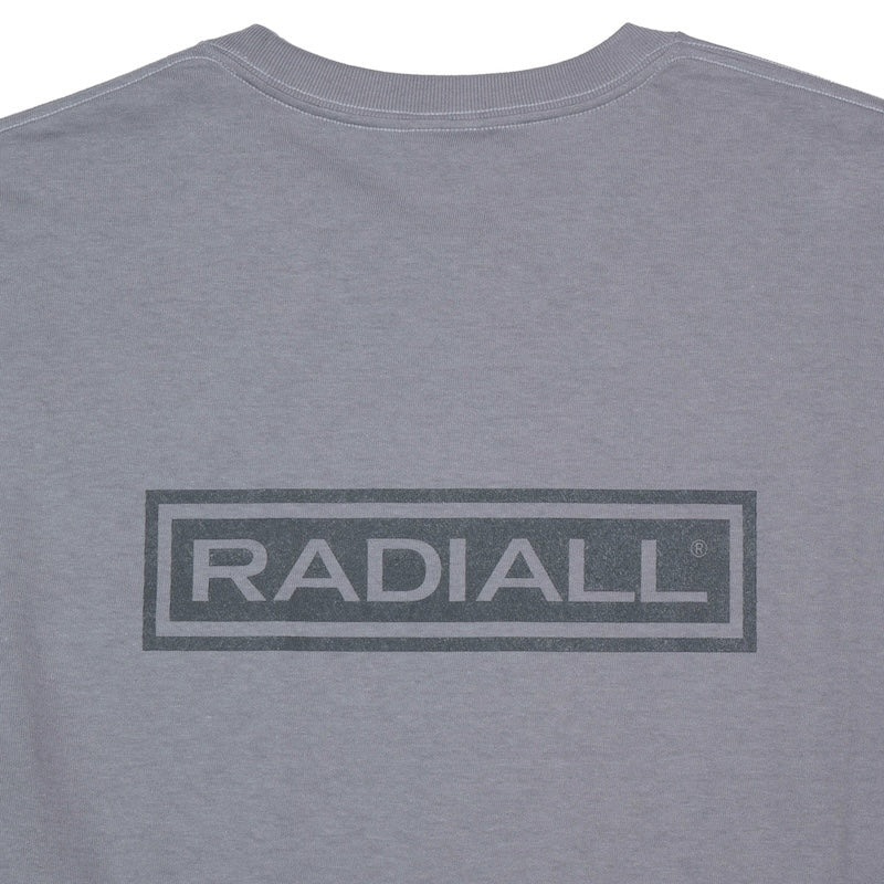 RADIALL L/STシャツ WHEELS CREW NECK T-SHIRT L/S グレー 背面ロゴ