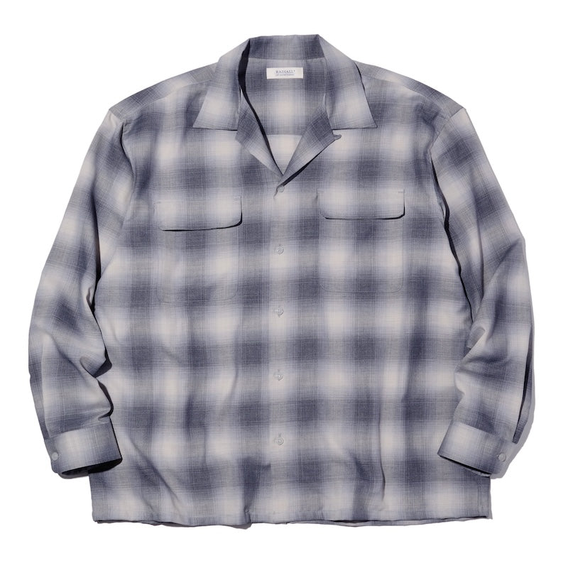 RADIALL L/Sシャツ BELAIR OPEN COLLARED SHIRT L/S ブラック