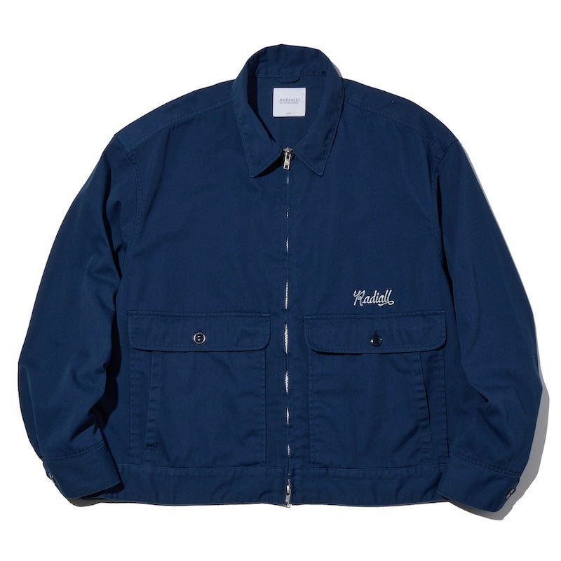 tty　Radiall ネイビー サテンジャケット M RADIALL ジャケット MOTIVE ZIP UP JACKET ネイビー | ストリート