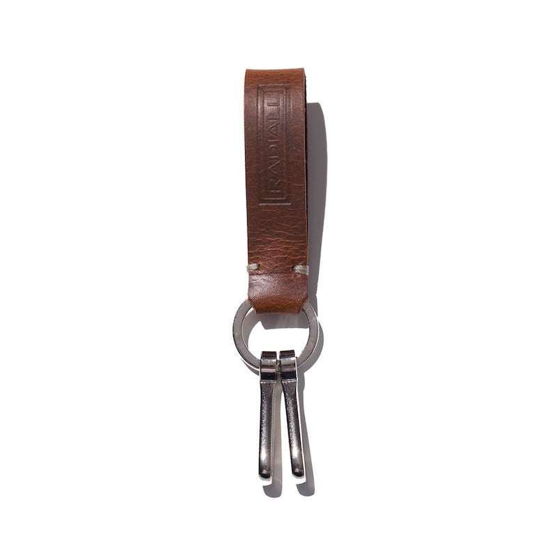 RADIALL キーホルダー RHODES LEATHER KEY HOLDER / STUDS ブラウン 商品画像 背面