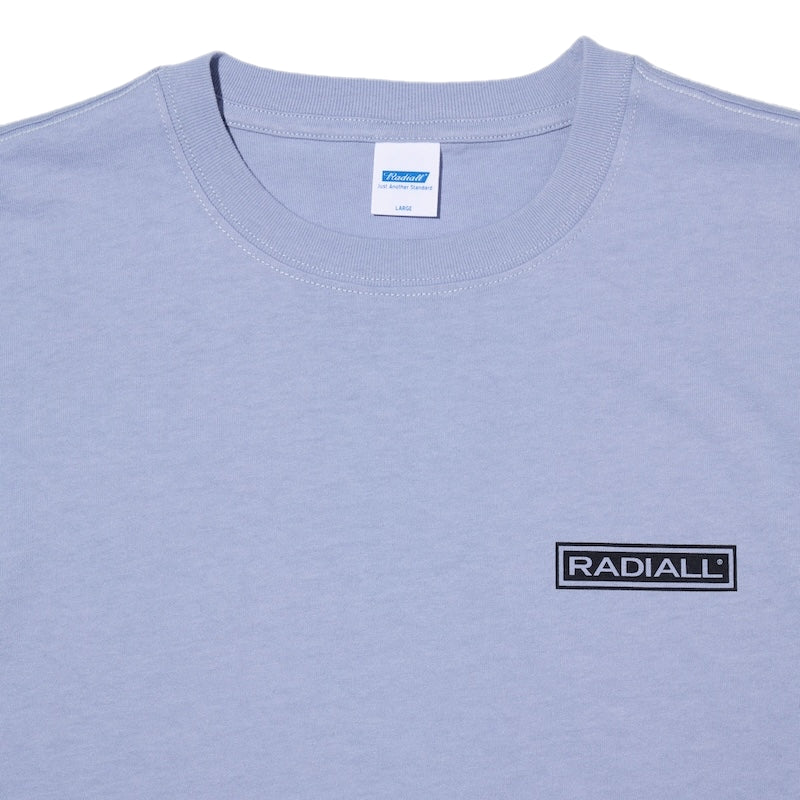 RADIALL Tシャツ GUIDANCE CREW NECK T-SHIRT S/S ブルー 商品画像 フロントプリント