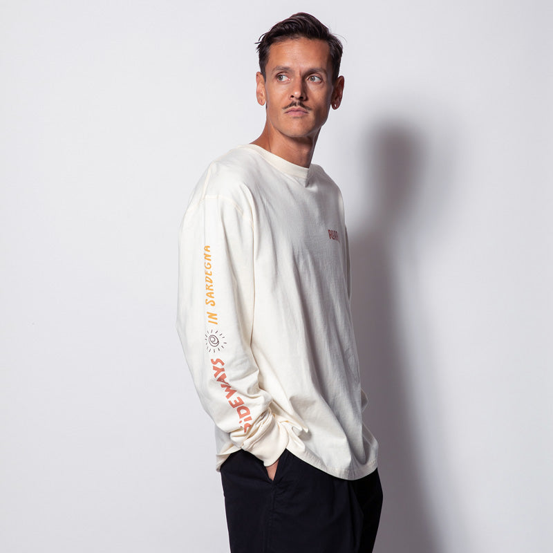 ROARK REVIVAL L/STシャツ "SIDEWAYS IN SARDEGNA L/S TEE" (Natural)