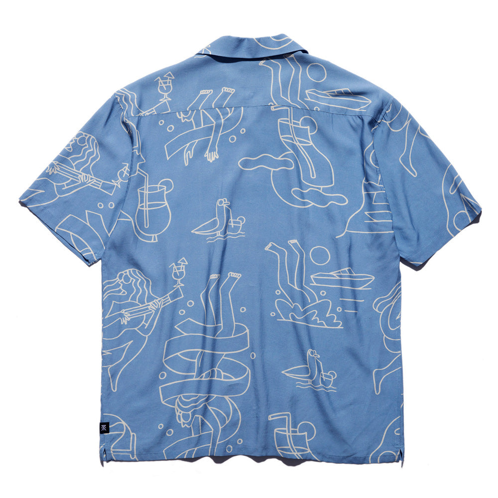 ROARK REVIVAL　S/Sシャツ　"GONZO SARDINIAN SUMMER S/S WOVEN - COMFORT FIT"　(Cascata)
