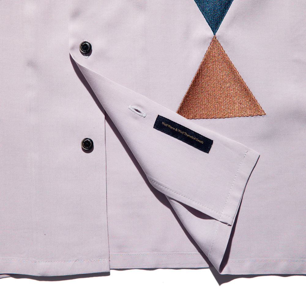 ROARK REVIVAL S/Sシャツ "GONZO HEART STUDIO S/S WOVEN - COMFORT FIT" (Dusty Lilac)