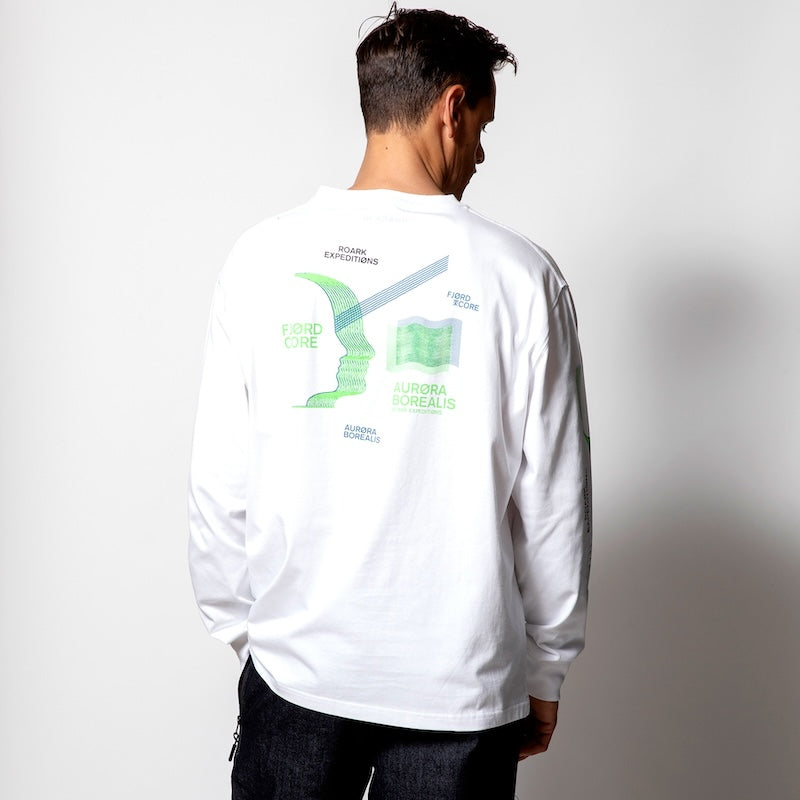 ROARK REVIVAL L/STシャツ "AURORA L/S TEE" (White)