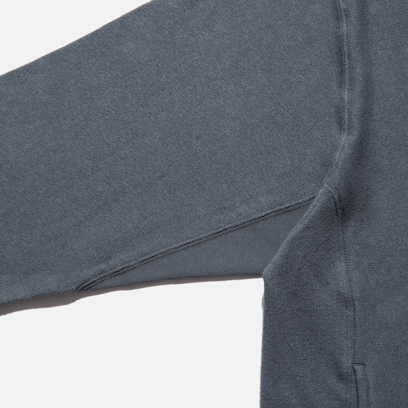 ROARK REVIVAL ハーフジップスウェット "H/W HEMPCOTTON H/Z SWEAT" (D.Slate Blue)