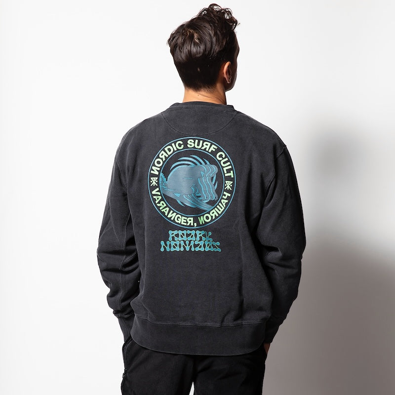 ROARK REVIVAL クルースウェット "SURF CULT CREW SWEAT" (Black)