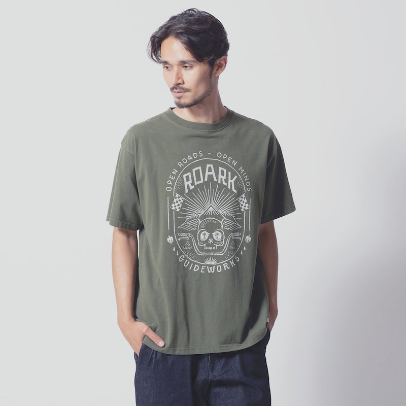 ROARK REVIVAL Tシャツ "GUIDEWORKS" S/S TEE" (Army)