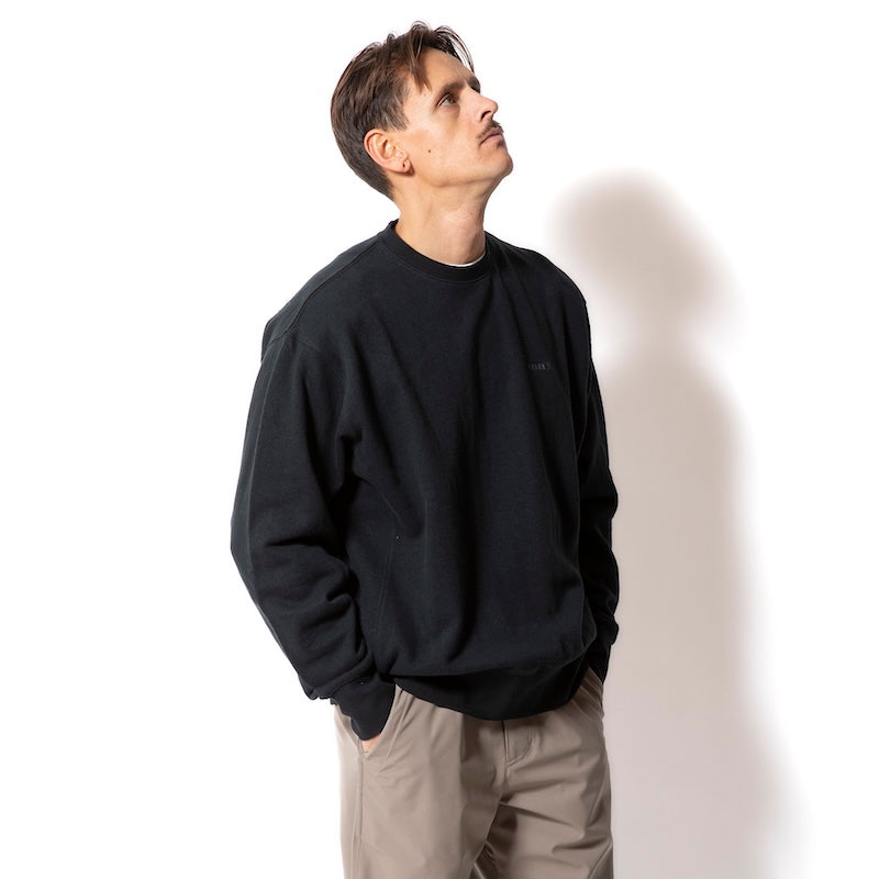 ROARK クルースウェット "H/W HEMPCOTTON CREW SWEAT" (Black)