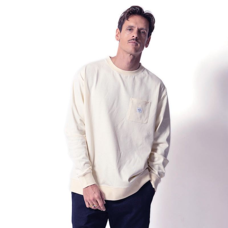 ROARK L/STシャツ "LABEL 9.3oz H/W L/S TEE" (Natural)