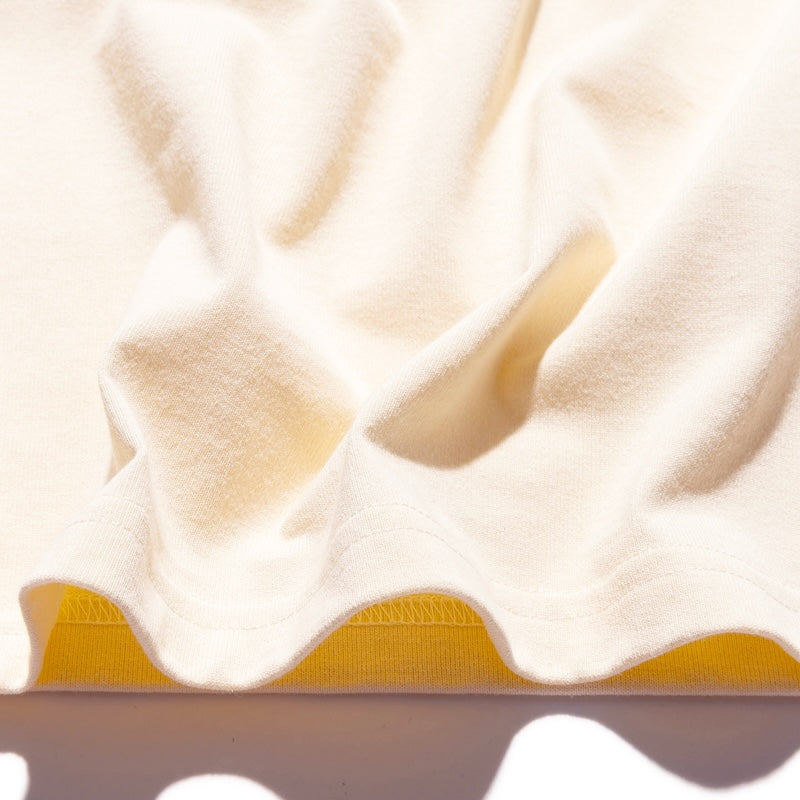 ROARK Tシャツ LABEL POCKET FINE TECH DRY TEE ナチュラル 商品画像 生地感