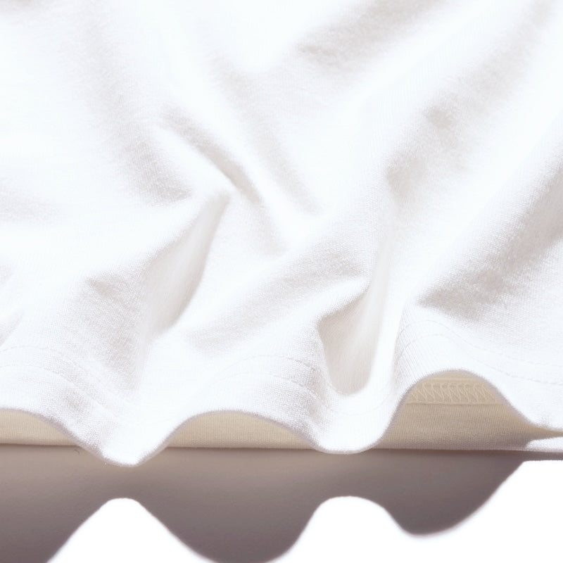 ROARK Tシャツ PROVISIONS FINE TECH DRY TEE ホワイト 商品画像 生地感