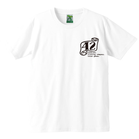 seedleSs　Tシャツ　"ROLLING LOGO42 9.1oz S/S TEE"　(White)