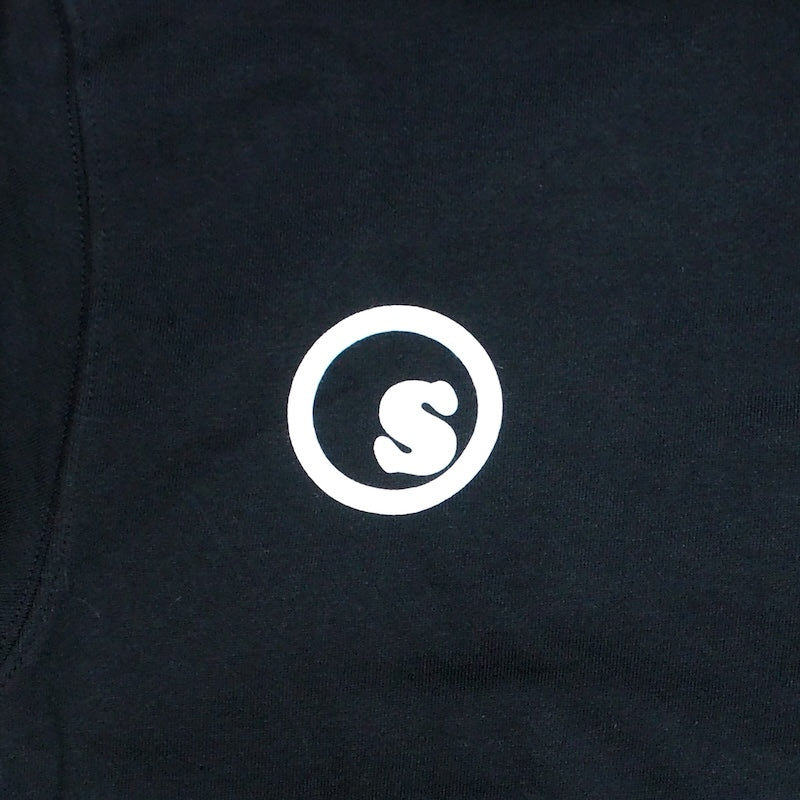 seedleSs パーカー "PREMIUM COOP LOGO HOODY 10oz" (Black / White)