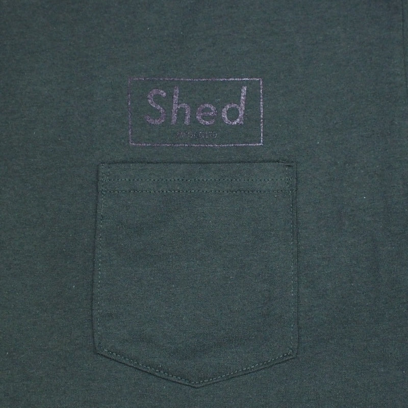 Shed Tシャツ "PO box" (Forest Green / Black)