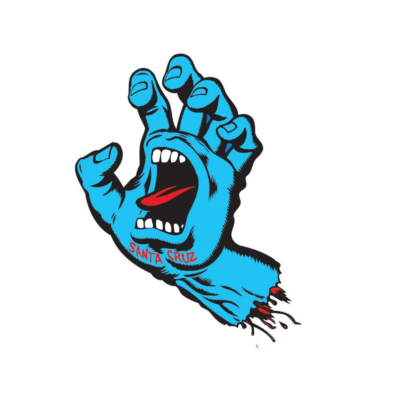 SANTA CRUZ ステッカー SCREAMING HAND STICKER 3' ブルー