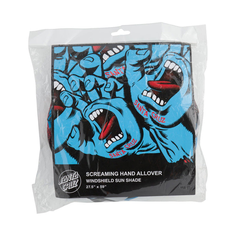SANTA CRUZ カーサンシェード "SCREAMING HAND CAR SUN SHADE" (Blue)