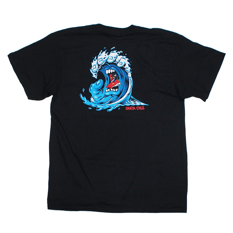 SANTA CRUZ　Tシャツ　"SCREAMING WAVE TEE"　(Black)