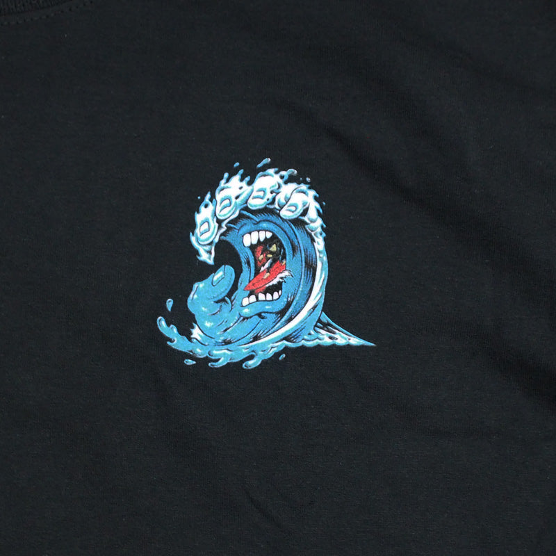 SANTA CRUZ Tシャツ "SCREAMING WAVE TEE" (Black)