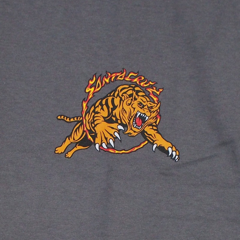 SANTA CRUZ Tシャツ "SALBA TIGER REDUX TEE" (Charcoal)