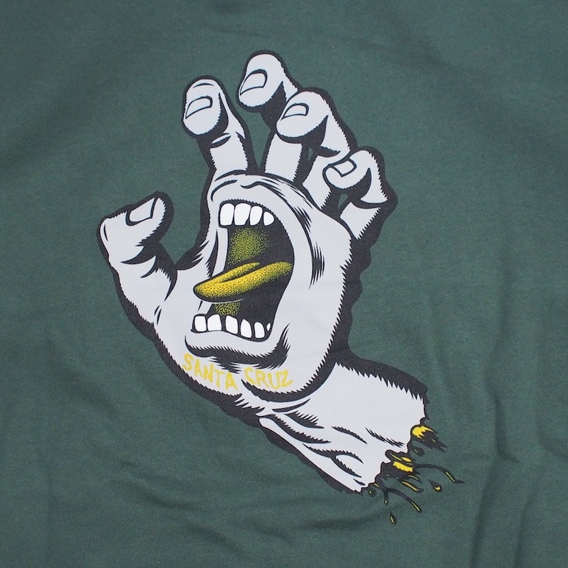 SANTACRUZ パーカー "SCREAMING HAND PULLOVER HOODIE" (Alpine Green)