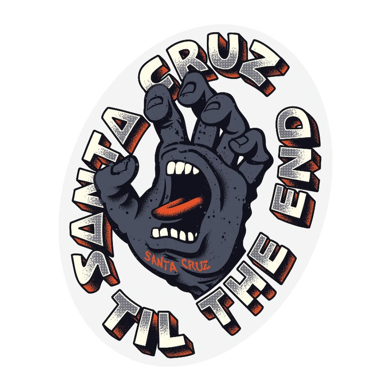 SANTA CRUZ ステッカー "TIL THE END HANDSTICKER 4'"