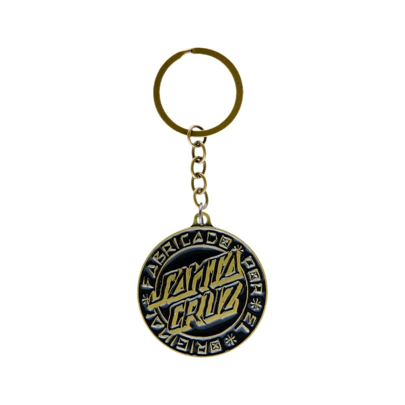 SANTA CRUZ キーホルダー LOCO DOT KEYCHAIN マットゴールド 商品画像 背面