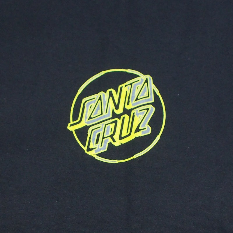 SANTA CRUZ Tシャツ ACID CLOUD DOT TEE ブラック 商品画像 フロントプリント
